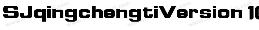 SJqingchengtiVersion 1000字形图字体转换